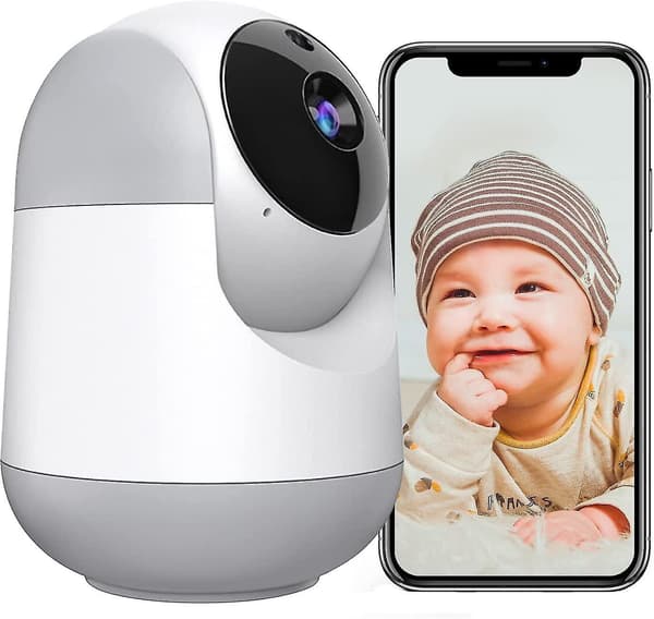 Indendørs Pan/Tilt Smart Security Camera, 3MP HD-kamera