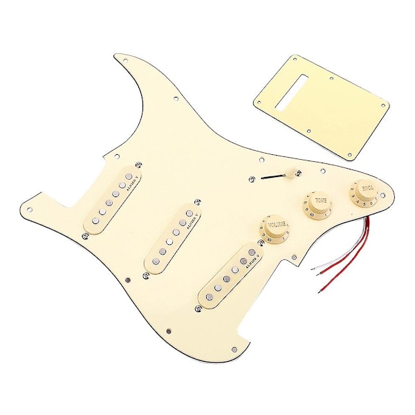 Loaded Prewired SSS Alnico 5 Alnico V HOT Pickups Pickguard Set for Strat Guitar