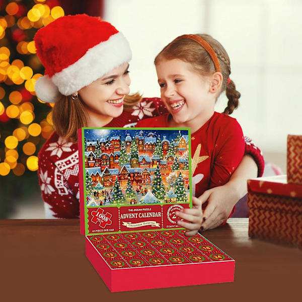 Julkalenderpussel 2023, Julkalenderpussel 1008 bitar 2023 Julkalender Man Och Kvinna