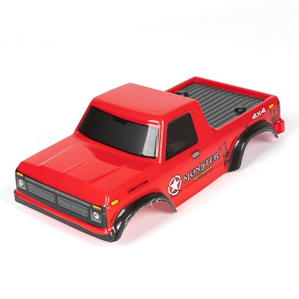 Mjuk plast kaross för Axial Scx24 1/24 RC Crawler bil DIY uppgraderingsdelar, röd