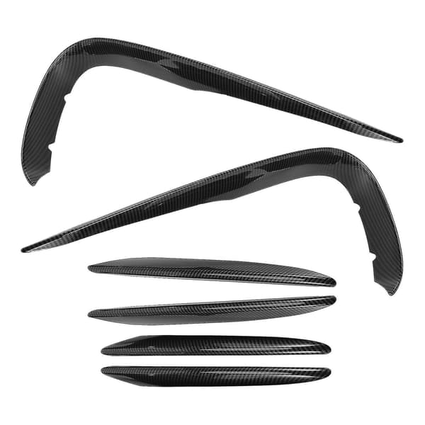 Kulfiber Front Bumper Spoiler Splitter Cover Grille Trim til E Klasse W213 Sport E63 2016 2017 2018