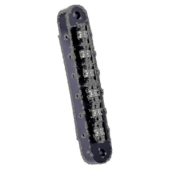 1 set med 6 strängar gitarr Tune-o-matic stall och stränghållare med stolpar för elgitarr, silver