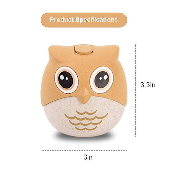 Söta uggla tandpetare dispenser/tandpetare hållare; rolig, automatisk, dekorativ tandpetare behållare fall