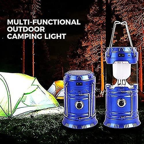 LED Camping Lantern, oppladbar (blå)