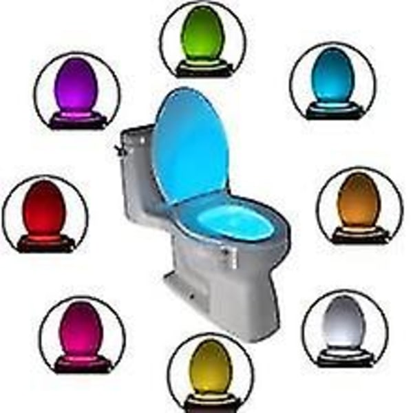 Nattelys-gadgeten til toiletskålen Sjovt led motionslys til toiletsæder Badeværelsestilbehør Belysning Særlige gaver