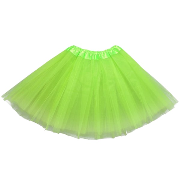 Mardi Gras-kostym Dam Plisead Gasell Balettkjol Vuxen Tulle Kjolar Danskjol green