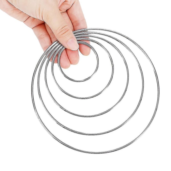 10 stk 5 størrelser metal bøjle ringe kompatible med gør-det-selv kranse drømmefanger håndværk