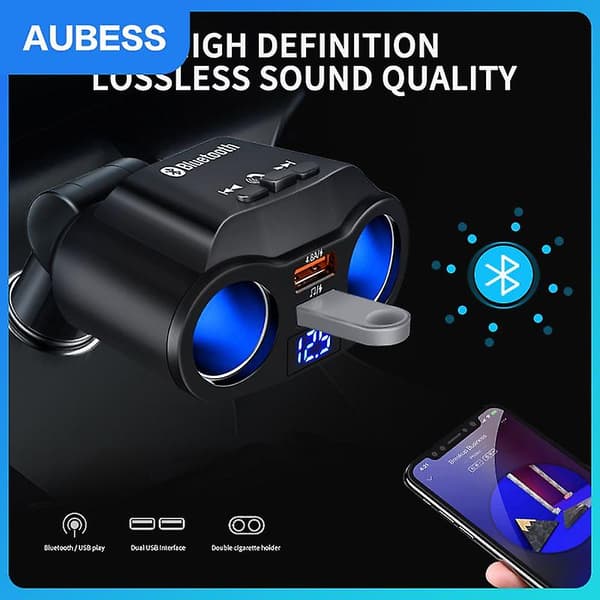 Support U Disk Musik Afspilning Multifunktionel Bil Mp3 Afspiller Bærbar Fm Transmitter