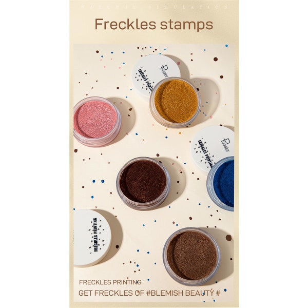 Nytt vannavstøtende Faux Freckle Kit Naturlig falsk Frecklestamper