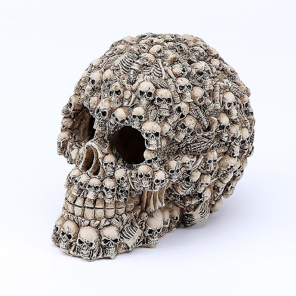 Dekoration, Flera Skallar, Harts, Flerfärgad, Höjd 12cm Bredd 10.5cm Djup 15cm 1st