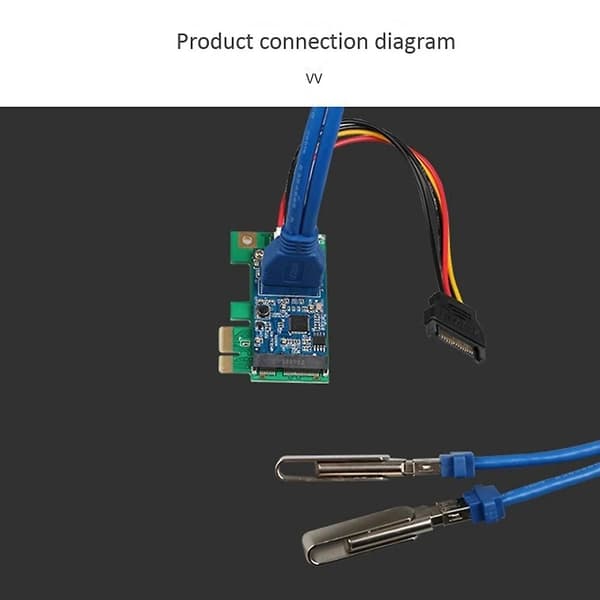 Mini Pci-e til Usb3.0 utvidelseskort Bærbar Pci-express Pcie til Mini Pcie