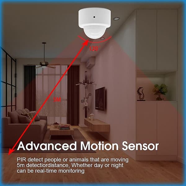 Aubess Tuya Zigbee Bevægelsessensor Smart Home PIR Bevægelsessensor Detektor