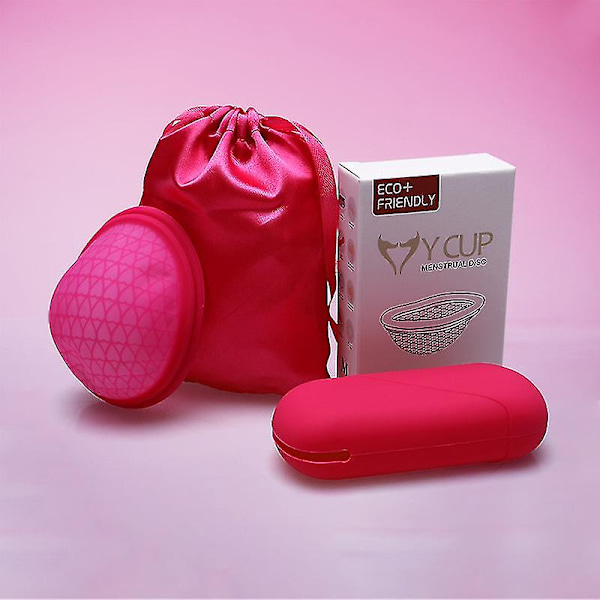 Bästa Rabatt - 2-pack Eldrea - ecoblossom Återanvändbar Menskopp - Set med 2 Menskoppar med CE FDA red s