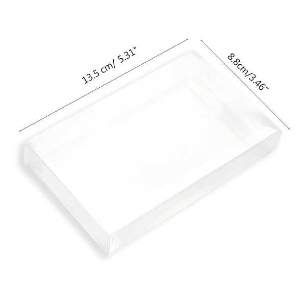 10 st/förpackning Genomskinligt skyddande fodral Transparent spelkassettbox för Snes