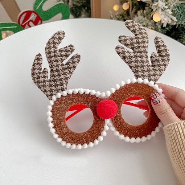 Julebrilleramme, Julefest Tilbehør, Julepynt, Gaver, Små Gaver, Søde Tegneseriebriller til Julen 1# red nose