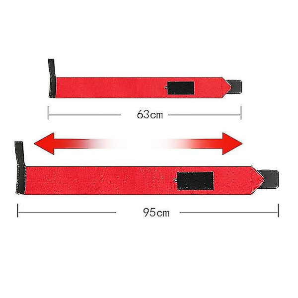 Vikter lyftande handledsskydd elastiskt andningsbart handledsskydd bandage, rött