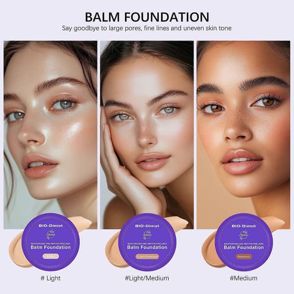 Foundationkrem, langvarig vanntett, oljekontroll, concealer og isolasjonsfoundationkrem (med pudderpuff) C