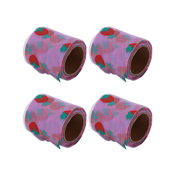 6cm fuchsia glitter tyllirullat - 4 kpl DIY-askarteluun ja koristeluun, Symphony polyester tyllikangas, kulutusta kestävä