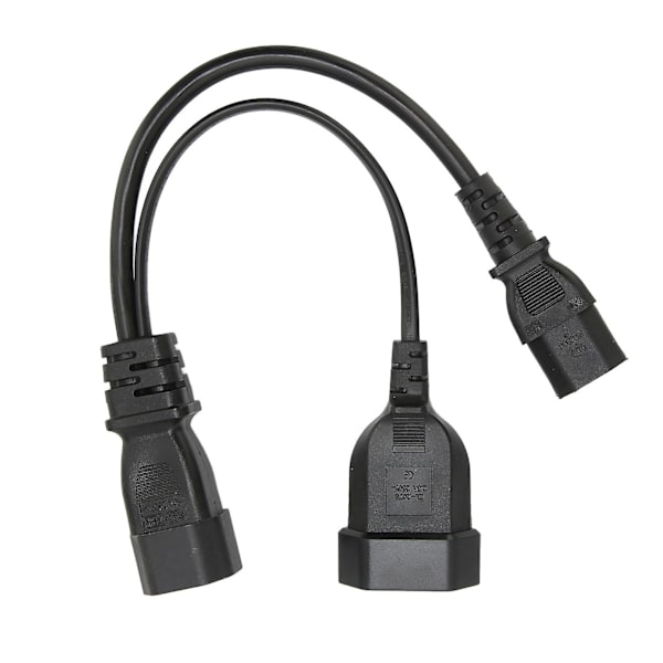 IEC320 C14 till Dual IEC320 C13 Y Splitter Strömkabel, 12.6in Längd, 10A 250V med EU-kontakt