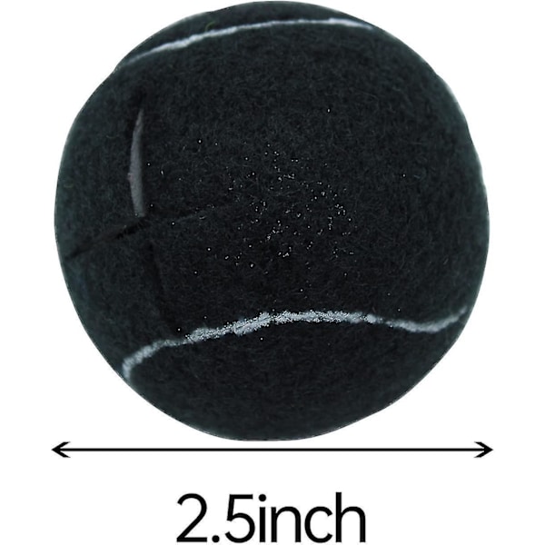 4 stk. Forudskårne Tennisbolde til Møbelben og Gulvbeskyttelse, Holdbare og Langtidsholdbare Filtpuder black