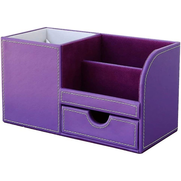 4 monikäyttöistä osastoa toimistotarvikkeiden järjestäjälle (violetti)