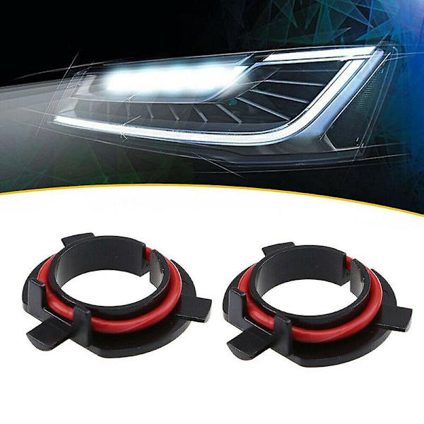 2 kpl H7 LED -ajovalopolttimon sovitinjalustat Auto H7 -sovitinlamppupidikekanta Musta Auton lisävarusteet Kia Mitsubishi Nissanille