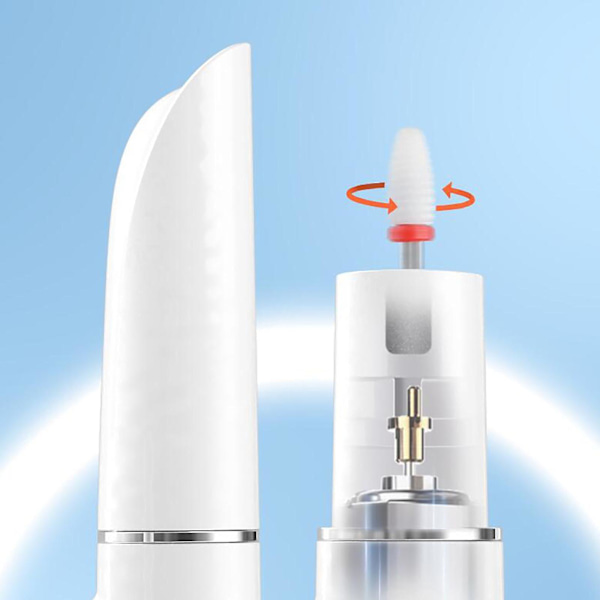Uusi sähköinen kynsien hiontakone Mini Grinder USB-latauksella Kannettava suora korjaaja 6 vaihtoterällä