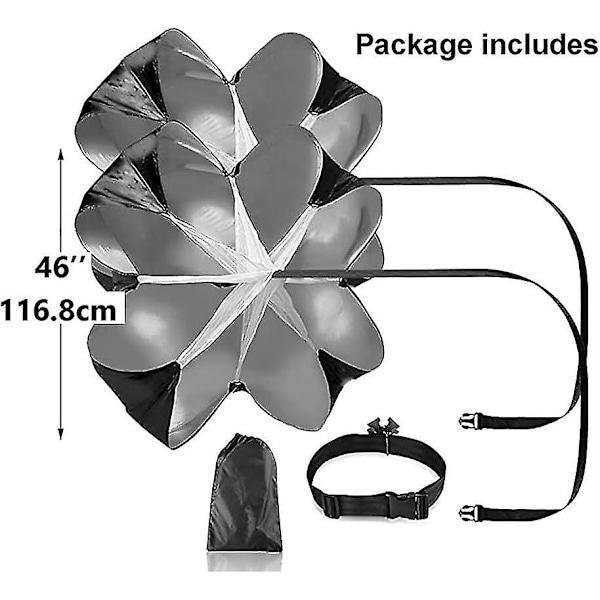 Löparparachute för sprintträning, 20-30 kg motståndsparachute, träning av löphastighet och acceleration