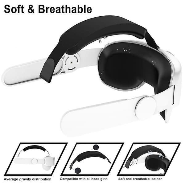 Huvudbandspad för Oculus Quest 2 Virtual Reality Elite Strap med Stöd och Förbättring