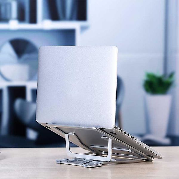 Justerbar Aluminium Laptop Stativ Skrivebordsholder Riser Til Macbook Notebook Tablet