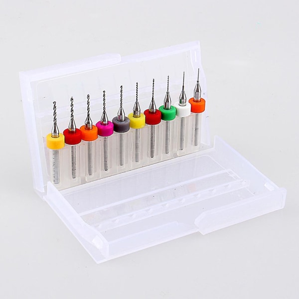 10 stk./sæt Mikro Mini Twist Bor Sæt Pcb Print Kredsløbskort Wolframcarbid Gravering