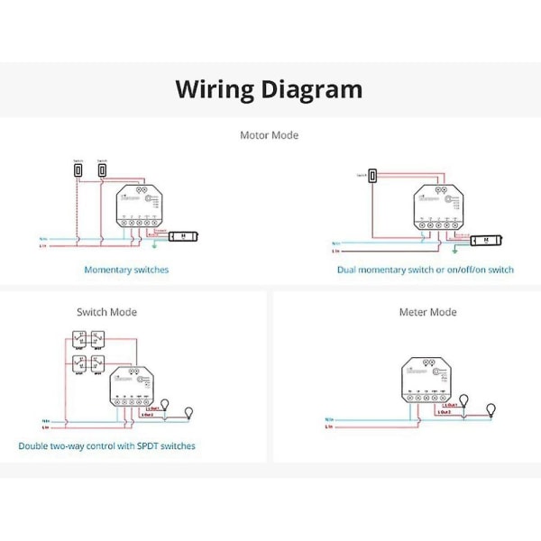 Dual R3 Smart Wifi-bryter 2-veis kontroll Diy Mini-bryter Strømmåling 2-gjengs Stemmestyring Via Ho