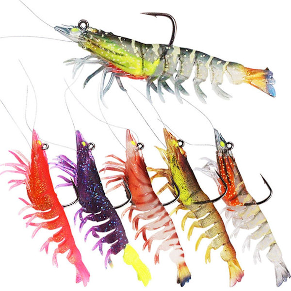 Luminous Shrimp Luya Mjukbete Med Överviktig Superskarp Hacke Tpe Material Fiske