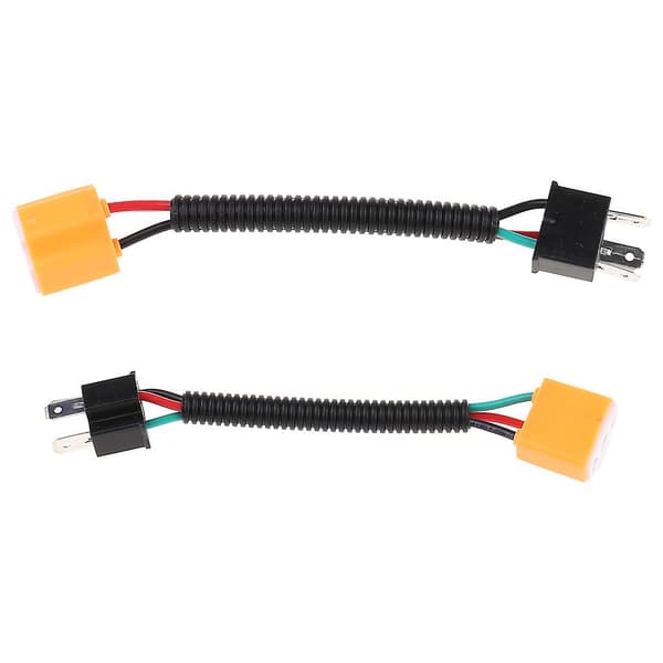 2 st bilbelysning H4 9003 keramisk kabelstamkontaktkabel strålkastarkontakt
