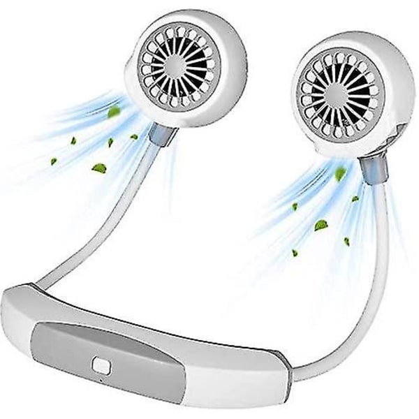 Bärbar fläkt, USB-laddningsbar fläkt med bärbar fläktfunktion, bladlös design, LED-ljus, 3 justerbara hastigheter för camping/utomhus/kontor