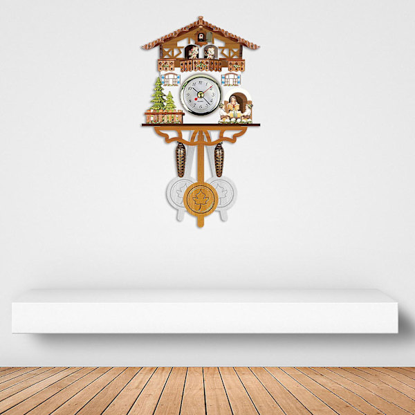 Cuckoo Cuckoo Veggklokke Kimealarm Retro Klokke Tre Stueklokke