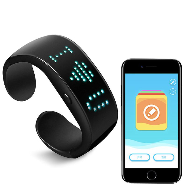 Led Display Armbånd Lysende Armbånd Bluetooth App Redigering Glødende Armbånd