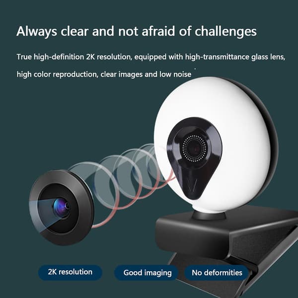 1080p Autofocus-teräväpiirtokamera LED-valolla Pc-kauneus Live-kamera