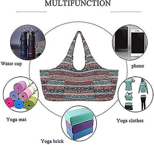 Suuri Bohemian-tyylinen joogakassi taskuilla