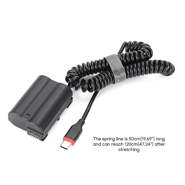 En-el15 Dummy-batteri med USB Type-c-strømadapter til Nikon Z7 Z7ii Z6 Z6ii