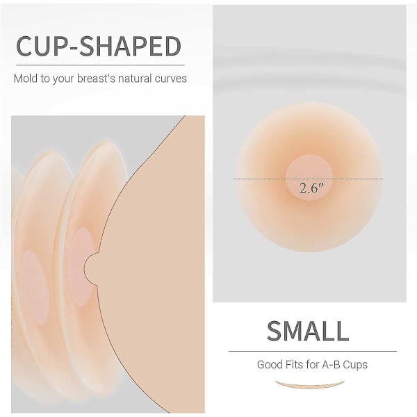 5 par brystvortebetræk til kvinder genanvendelige - selvklæbende silikone brystvorter