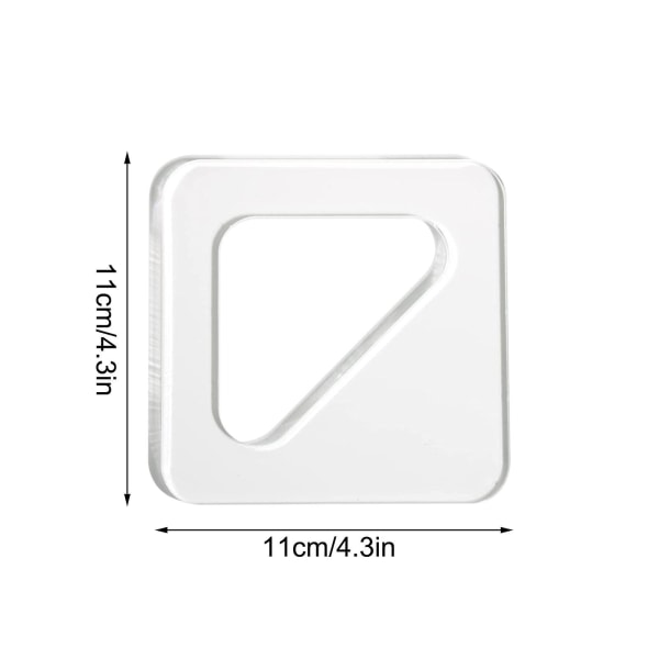 Maler & Damprenser Tilbehør Mal Akryl Håndtak Skjærebrett Router Mal Vinklet Kurvet Tracing Stencils Guide Verktøy (8 * 10'')