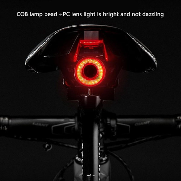 Cykel Q5 Baglygte Intelligent Sensing Bremslys Udstyr Nat Baglygte