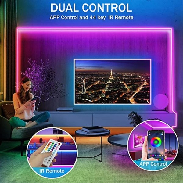 RGB LED Wifi Smart TV-bakgrundsbelysning USB 5V IP44 Ambient Light Strip Smart String Light Strip