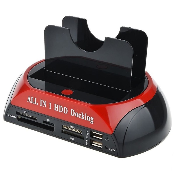 USB Ide Sata Dual External Inclosure Box Case Allt-i-1 Hd/Hdd Dock/Hård