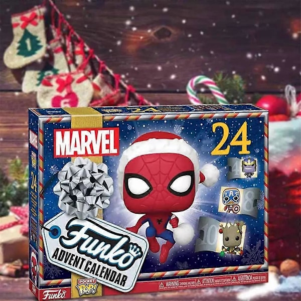 2024 Spider-Man/Star Wars Actionfigurer Modellleksaker Julkalender Jul 24 Dagar Nedräkning Blind Box Överraskningsgåva b