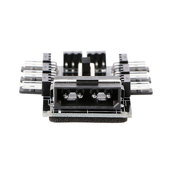 Pc Ide Molex 1 til 8-vejs Splitter Køleventilator Hub 3-benet 12v Strømstikadapter