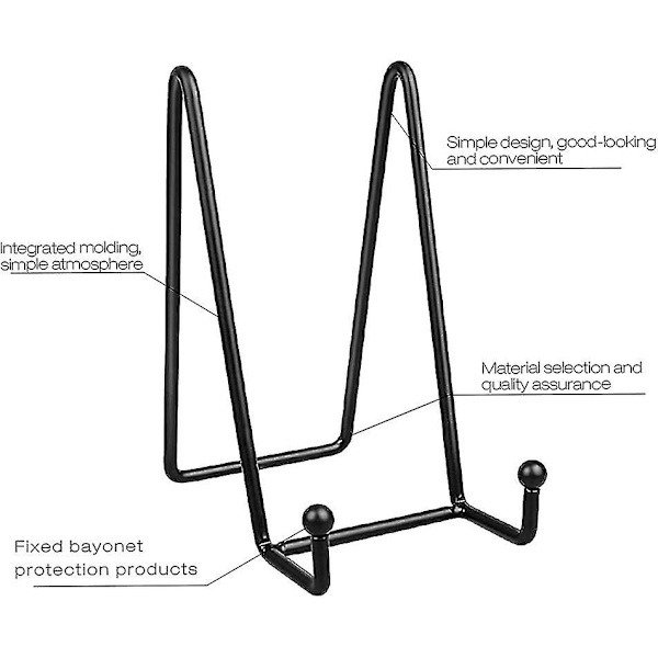 2 stk. Metalrammeholder Pladeholder Til Visning 6 Tommer Displaystativ