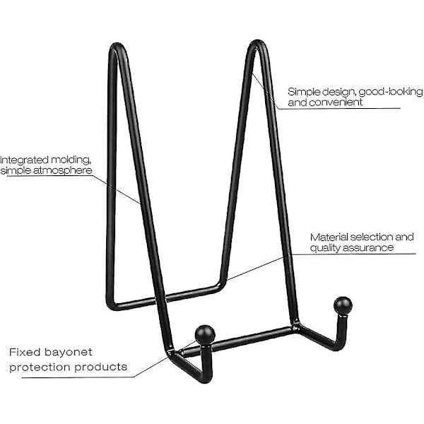 2 stycken metallramhållare Tallrikshållare för visning 6 tum Displayställ