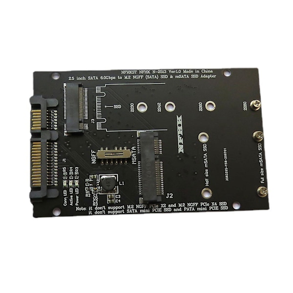 Adapter för M.2 Ngff B-key & Msata Ssd till 2.5 tum Sata 3.0